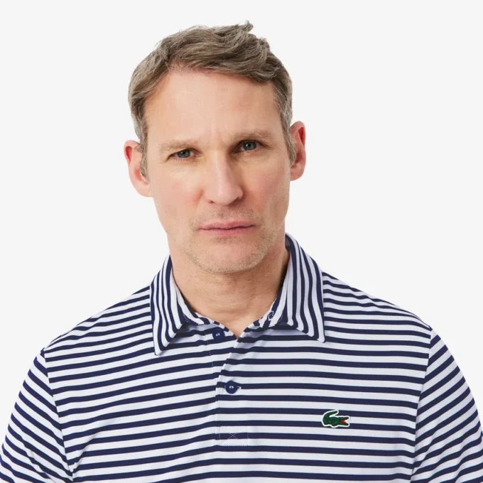 Regular Fit Ultra Dry gestreiftes Golf-Poloshirt Regular Fit Ultra Dry gestreiftes Golf-Poloshirt