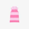 Ärmelloses gestreiftes Petit-Piqué-Poloshirt-Kleid Ärmelloses gestreiftes Petit-Piqué-Poloshirt-Kleid
