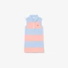 Ärmelloses gestreiftes Petit-Piqué-Poloshirt-Kleid Ärmelloses gestreiftes Petit-Piqué-Poloshirt-Kleid