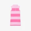 Ärmelloses gestreiftes Petit-Piqué-Poloshirt-Kleid Ärmelloses gestreiftes Petit-Piqué-Poloshirt-Kleid