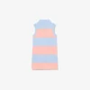 Ärmelloses gestreiftes Petit-Piqué-Poloshirt-Kleid Ärmelloses gestreiftes Petit-Piqué-Poloshirt-Kleid