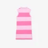 Ärmelloses gestreiftes Petit-Piqué-Poloshirt-Kleid Ärmelloses gestreiftes Petit-Piqué-Poloshirt-Kleid