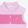 Ärmelloses gestreiftes Petit-Piqué-Poloshirt-Kleid Ärmelloses gestreiftes Petit-Piqué-Poloshirt-Kleid