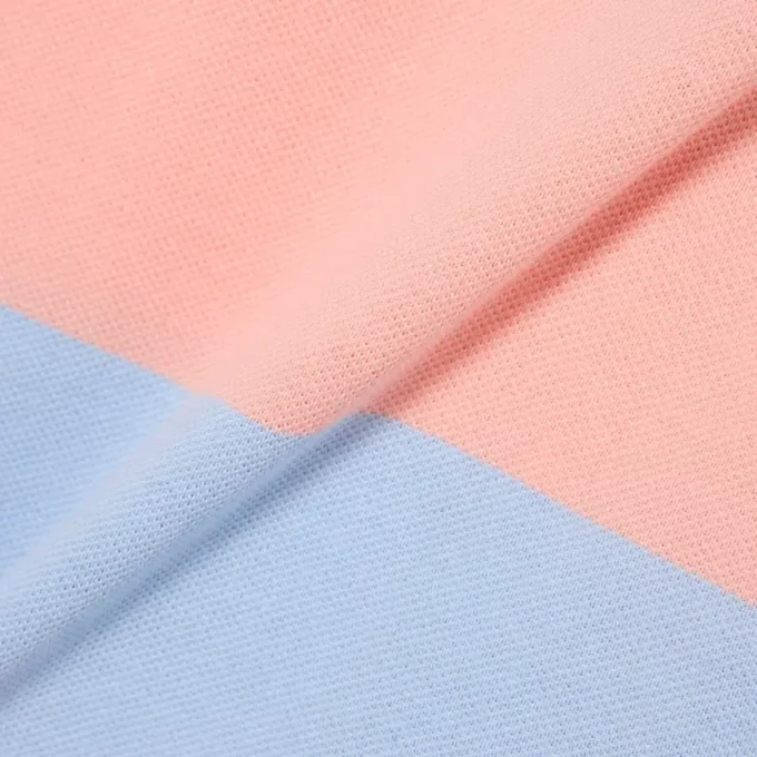 Ärmelloses gestreiftes Petit-Piqué-Poloshirt-Kleid Ärmelloses gestreiftes Petit-Piqué-Poloshirt-Kleid