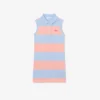Ärmelloses gestreiftes Petit-Piqué-Poloshirt-Kleid Ärmelloses gestreiftes Petit-Piqué-Poloshirt-Kleid
