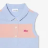 Ärmelloses gestreiftes Petit-Piqué-Poloshirt-Kleid Ärmelloses gestreiftes Petit-Piqué-Poloshirt-Kleid