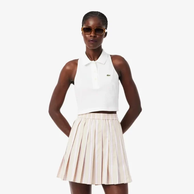 Ärmelloses Piqué-Poloshirt Ärmelloses Piqué-Poloshirt