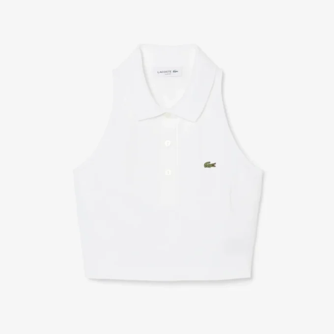 Ärmelloses Piqué-Poloshirt Ärmelloses Piqué-Poloshirt