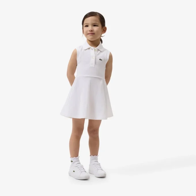 Ärmelloses Stretch-Piqué-Kleid Ärmelloses Stretch-Piqué-Kleid