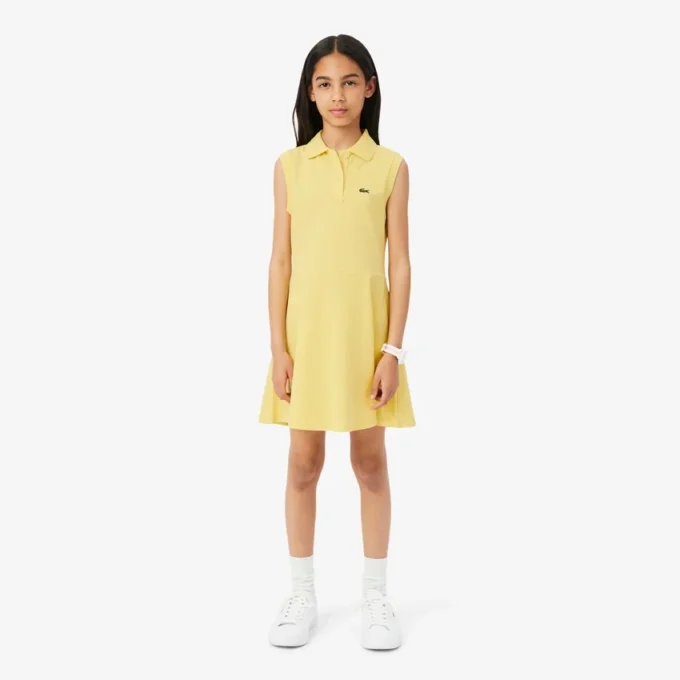 Ärmelloses Stretch-Piqué-Kleid Ärmelloses Stretch-Piqué-Kleid