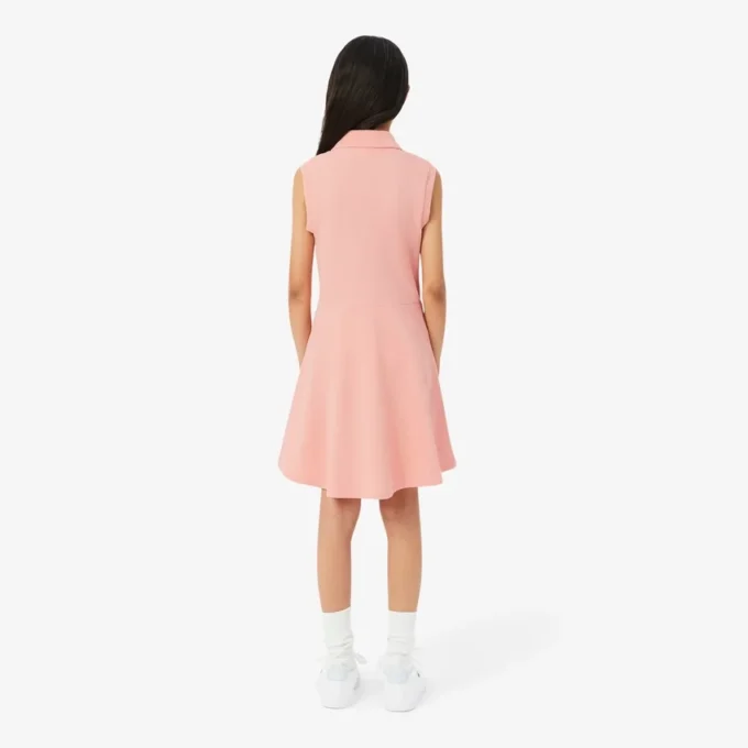 Ärmelloses Stretch-Piqué-Kleid Ärmelloses Stretch-Piqué-Kleid