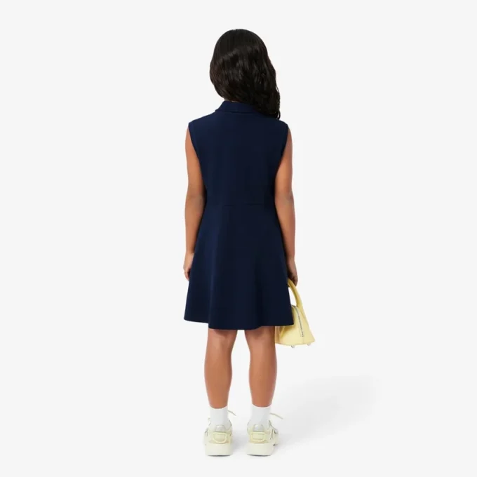 Ärmelloses Stretch-Piqué-Polokleid für Kinder Ärmelloses Stretch-Piqué-Polokleid für Kinder