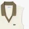 Ärmelloses Stretch-Strick-Tennis-Poloshirt für Damen Ärmelloses Stretch-Strick-Tennis-Poloshirt für Damen