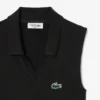 Ärmelloses Stretch-Strick-Tennis-Poloshirt für Damen Ärmelloses Stretch-Strick-Tennis-Poloshirt für Damen