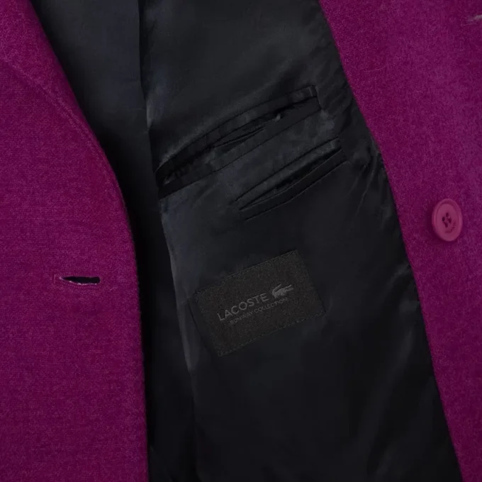Runway-Blazer aus marmorierter Wolle mit doppelter Knopfleiste Runway-Blazer aus marmorierter Wolle mit doppelter Knopfleiste