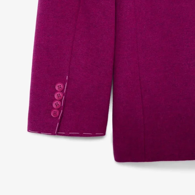 Runway-Blazer aus marmorierter Wolle mit doppelter Knopfleiste Runway-Blazer aus marmorierter Wolle mit doppelter Knopfleiste