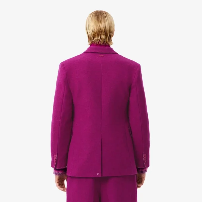 Runway-Blazer aus marmorierter Wolle mit doppelter Knopfleiste Runway-Blazer aus marmorierter Wolle mit doppelter Knopfleiste