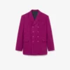 Runway-Blazer aus marmorierter Wolle mit doppelter Knopfleiste Runway-Blazer aus marmorierter Wolle mit doppelter Knopfleiste