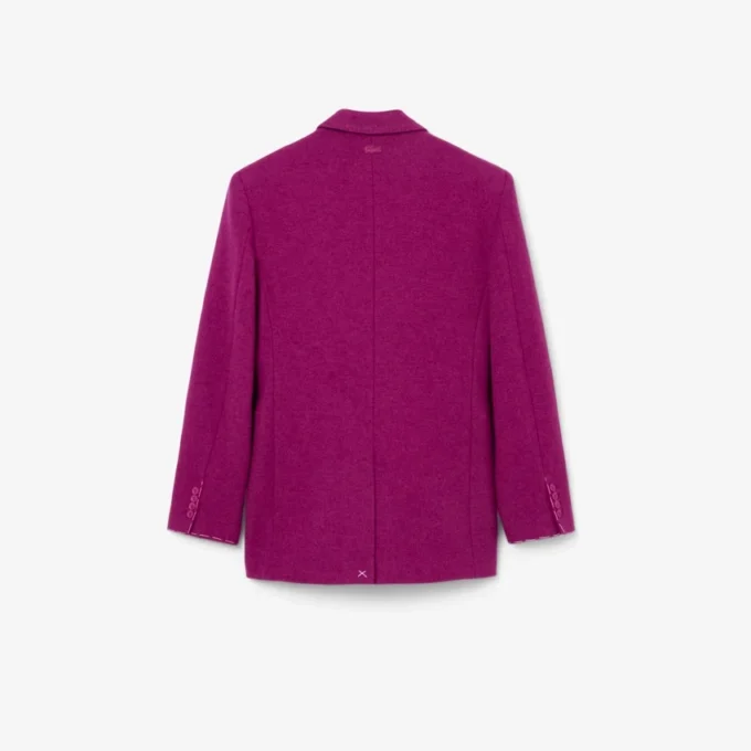 Runway-Blazer aus marmorierter Wolle mit doppelter Knopfleiste Runway-Blazer aus marmorierter Wolle mit doppelter Knopfleiste