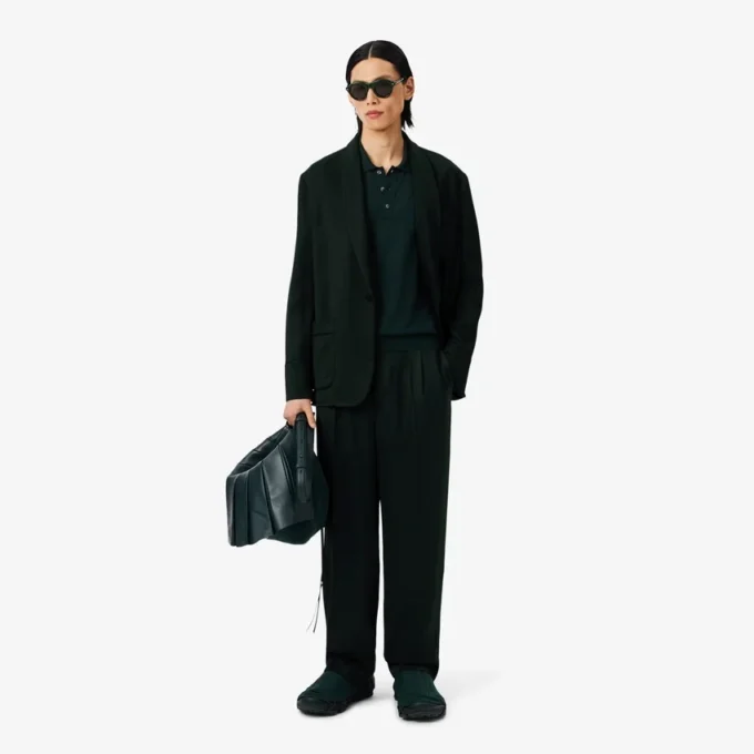 Runway-Blazer aus Satin mit Schalkragen Runway-Blazer aus Satin mit Schalkragen