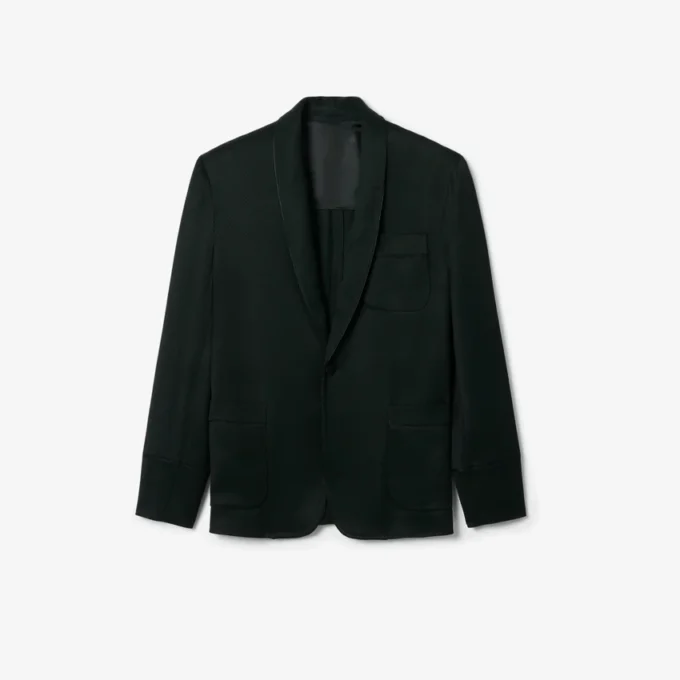 Runway-Blazer aus Satin mit Schalkragen Runway-Blazer aus Satin mit Schalkragen
