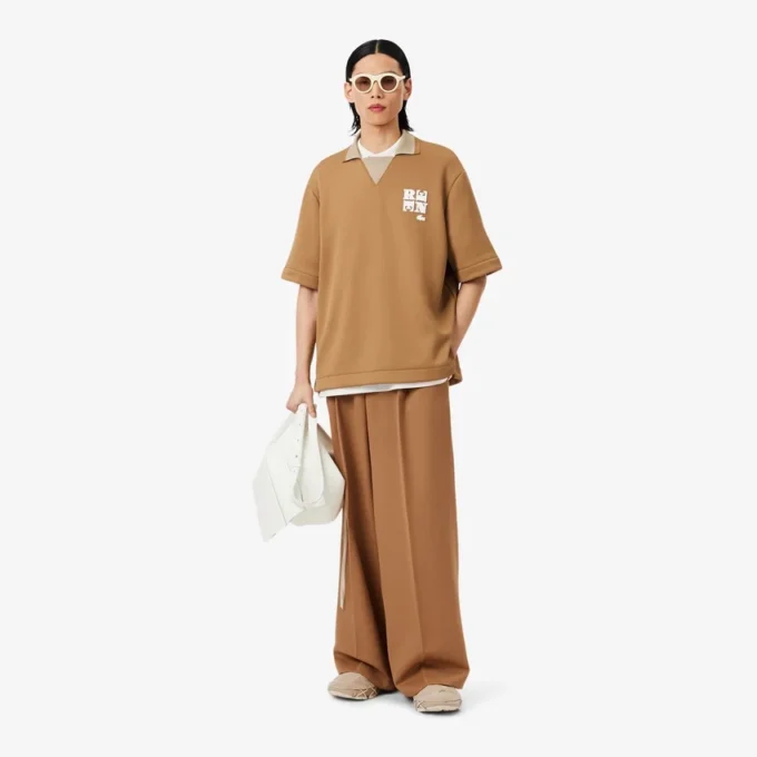 Runway-Hose aus Wolle mit weitem Schnitt