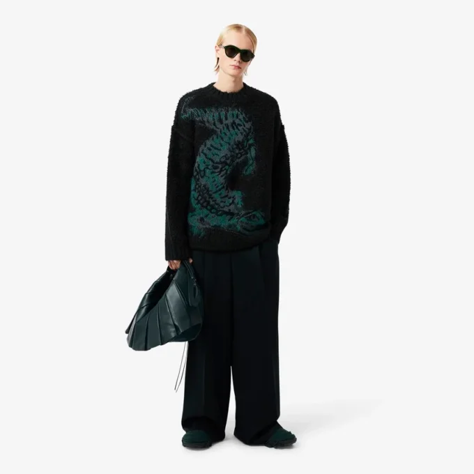 Runway Jacquard-Pullover mit Krokodil-Motiv Runway Jacquard-Pullover mit Krokodil-Motiv