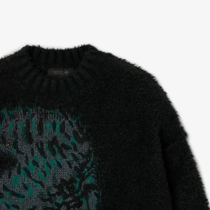 Runway Jacquard-Pullover mit Krokodil-Motiv Runway Jacquard-Pullover mit Krokodil-Motiv