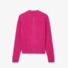 Runway Kaschmir-Strickjacke mit Zopfmuster Runway Kaschmir-Strickjacke mit Zopfmuster