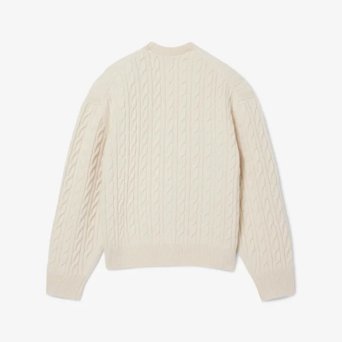 Runway Kaschmir-Strickjacke mit Zopfmuster Runway Kaschmir-Strickjacke mit Zopfmuster