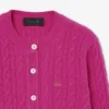 Runway Kaschmir-Strickjacke mit Zopfmuster Runway Kaschmir-Strickjacke mit Zopfmuster