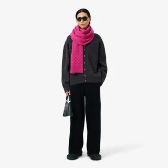 Runway-Kaschmirschal mit Zopfmuster Runway-Kaschmirschal mit Zopfmuster