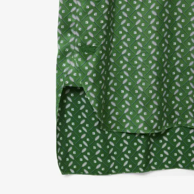 Runway-Kleid mit Satin-Schalausschnitt und Print Runway-Kleid mit Satin-Schalausschnitt und Print