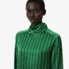Runway-Kleid mit Satin-Schalausschnitt und Print Runway-Kleid mit Satin-Schalausschnitt und Print