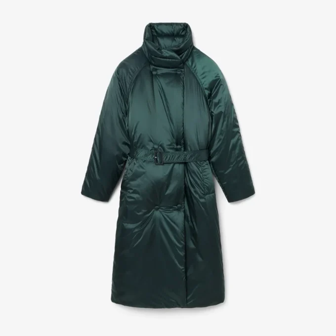 Runway Lange, schillernde Pufferjacke Runway Lange, schillernde Pufferjacke