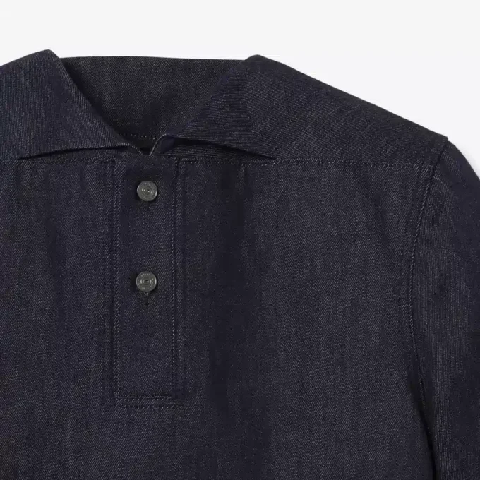 Runway Loose Fit Denim-Poloshirt Runway Loose Fit Denim-Poloshirt