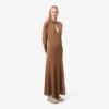 Runway-Maxikleid mit Polokragen aus Seide Runway-Maxikleid mit Polokragen aus Seide