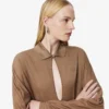 Runway-Maxikleid mit Polokragen aus Seide Runway-Maxikleid mit Polokragen aus Seide