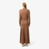 Runway-Maxikleid mit Polokragen aus Seide Runway-Maxikleid mit Polokragen aus Seide