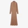 Runway-Maxikleid mit Polokragen aus Seide Runway-Maxikleid mit Polokragen aus Seide