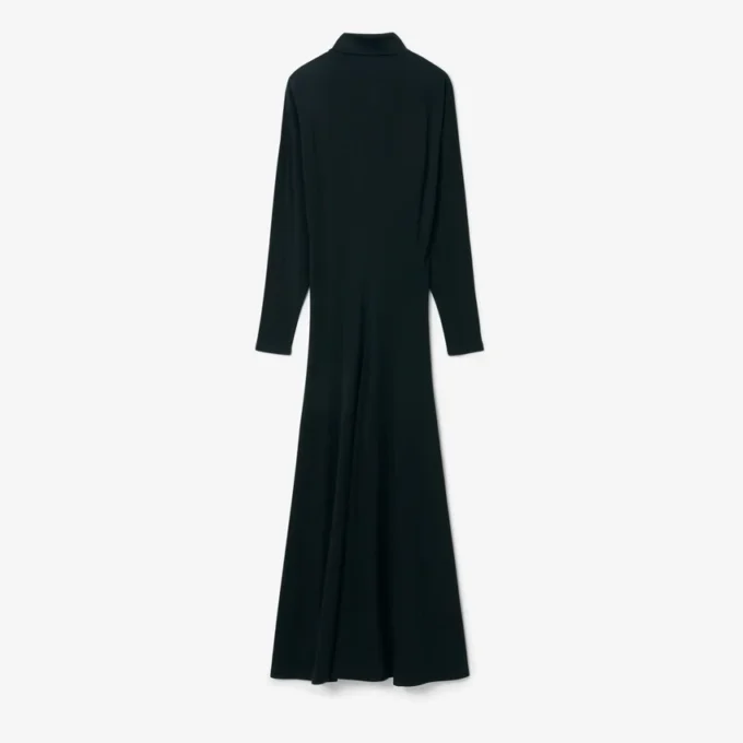 Runway-Maxikleid mit Polokragen aus Seide Runway-Maxikleid mit Polokragen aus Seide
