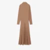 Runway-Maxikleid mit Polokragen aus Seide Runway-Maxikleid mit Polokragen aus Seide