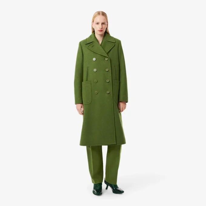 Runway-Peacoat aus langer Slub-Wolle Runway-Peacoat aus langer Slub-Wolle