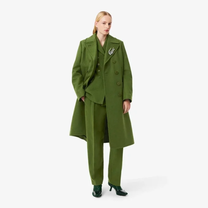 Runway-Peacoat aus langer Slub-Wolle Runway-Peacoat aus langer Slub-Wolle