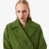 Runway-Peacoat aus langer Slub-Wolle Runway-Peacoat aus langer Slub-Wolle