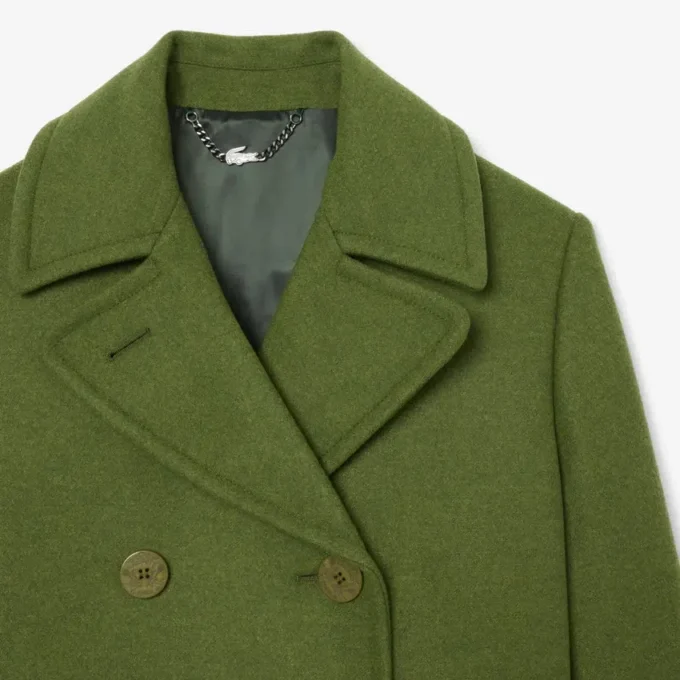 Runway-Peacoat aus langer Slub-Wolle Runway-Peacoat aus langer Slub-Wolle