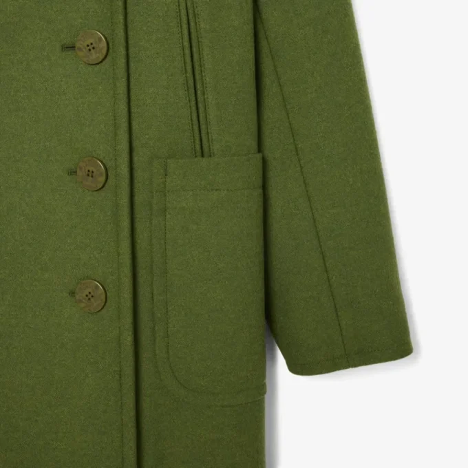 Runway-Peacoat aus langer Slub-Wolle Runway-Peacoat aus langer Slub-Wolle