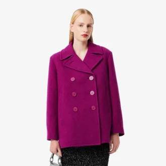 Runway-Peacoat aus Slub-Wolle Runway-Peacoat aus Slub-Wolle