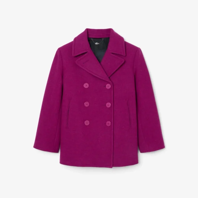 Runway-Peacoat aus Slub-Wolle Runway-Peacoat aus Slub-Wolle