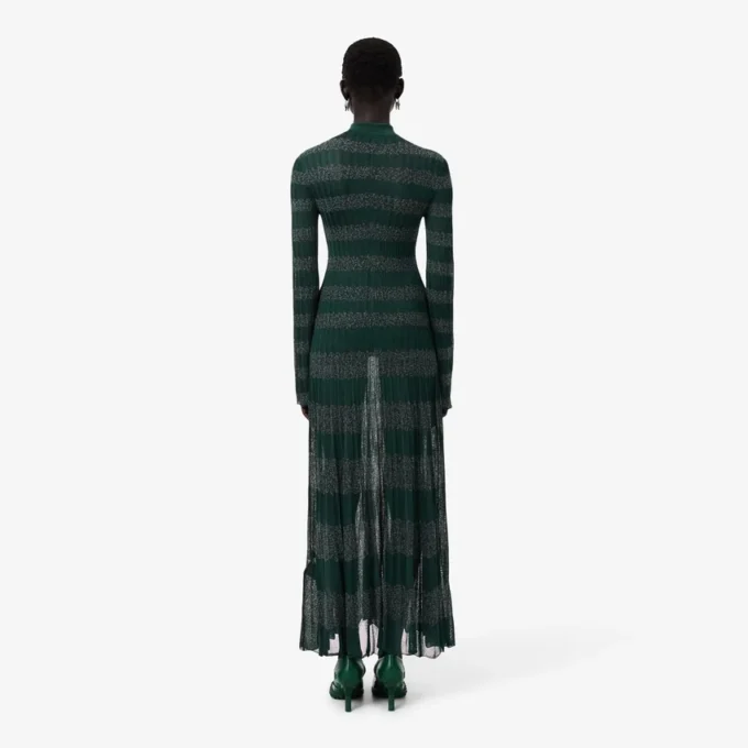 Runway Polo Collar Pointelle Maxikleid Runway Polo Collar Pointelle Maxikleid